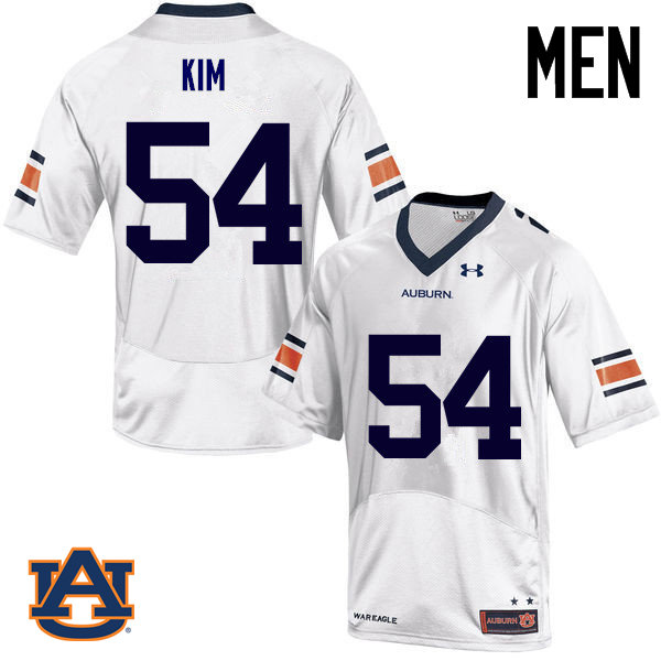 Men Auburn Tigers #54 Kaleb Kim College Football Jerseys Sale-White